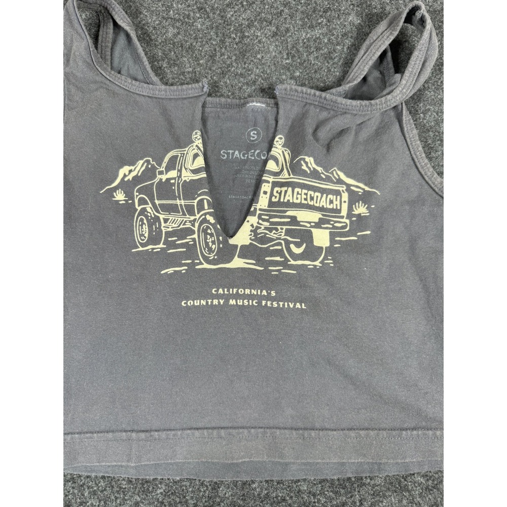 Stagecoach Tank Top Womens Small Gray California Country Music Festival Cropped - Picture 6 of 6